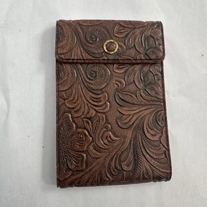 Brown Embossed Leather Wallet